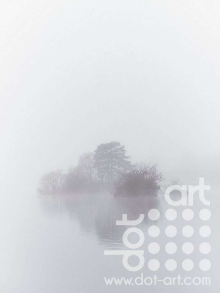 Misty Island Rydal Water by Chris Routledge
