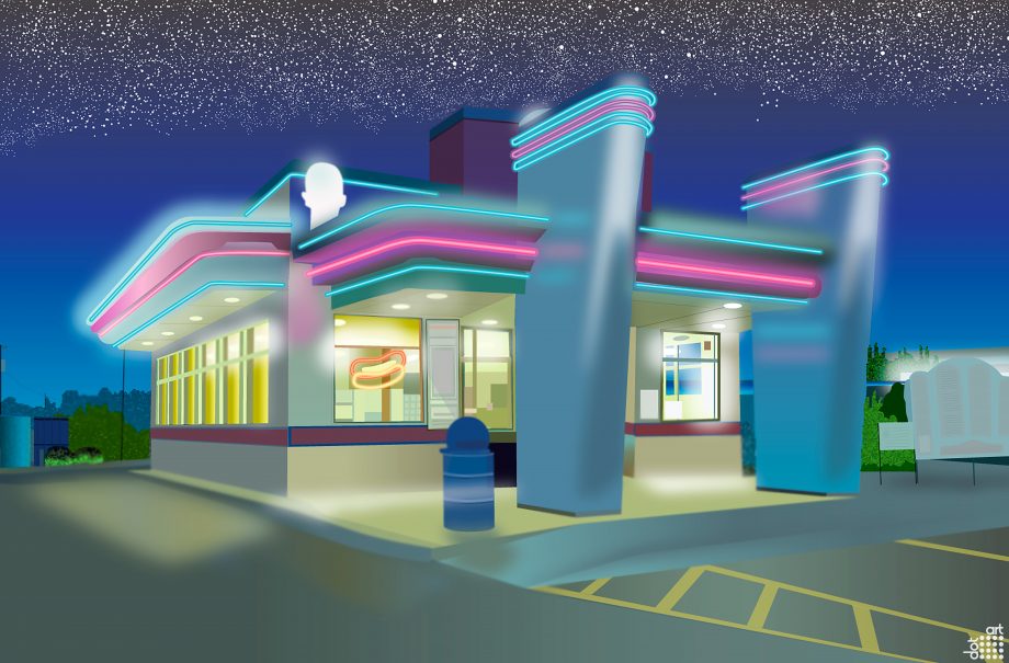 Roswell-Diner by vincent kelly