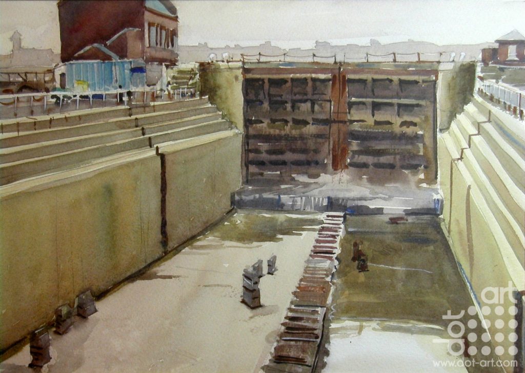 watercolour-dry-dock-Micahel-Kirby