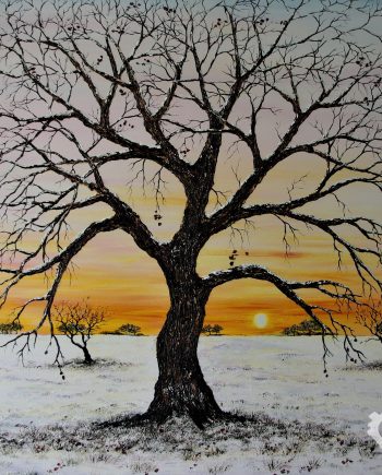 Oak Tree In Winter - Hazel Thomson